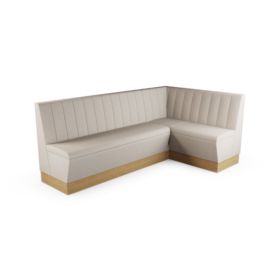 Large Corner Booth Set - Fluted Back