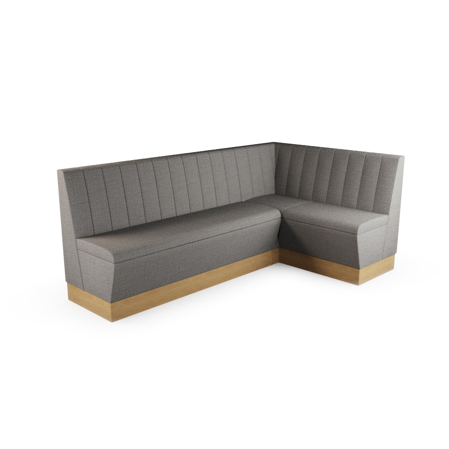 Large Corner Booth Set - Fluted Back