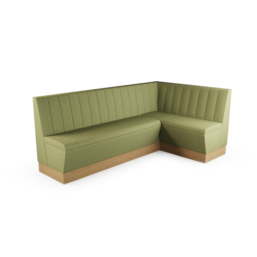 Large Corner Booth Set - Fluted Back