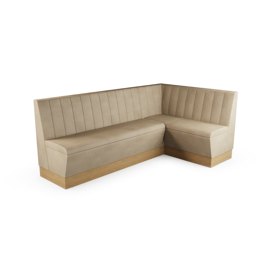 Large Corner Booth Set - Fluted Back