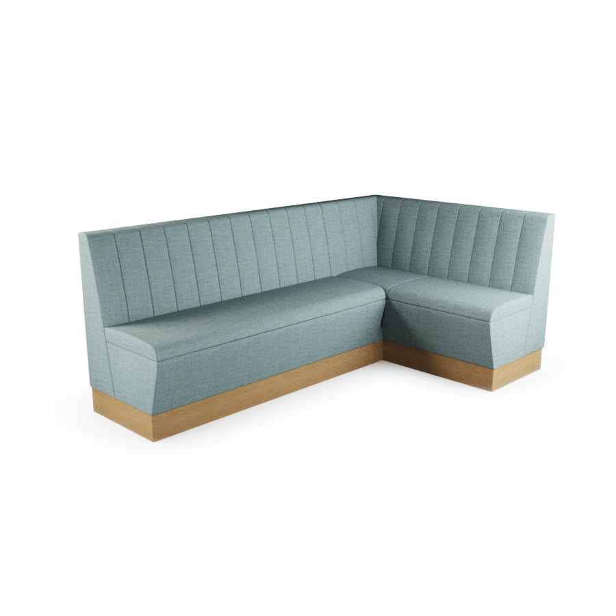 Large Corner Booth Set - Fluted Back