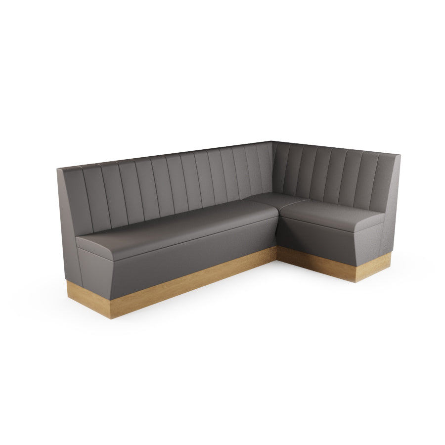 Large Corner Booth Set - Fluted Back