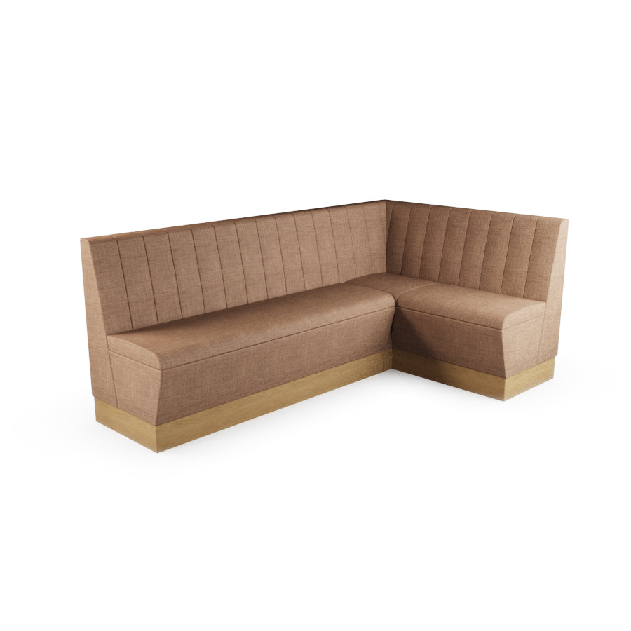 Large Corner Booth Set - Fluted Back