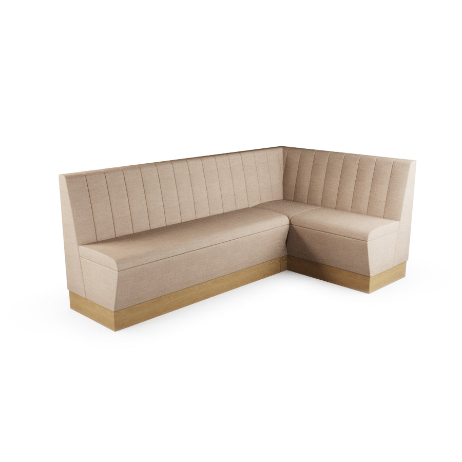 Large Corner Booth Set - Fluted Back