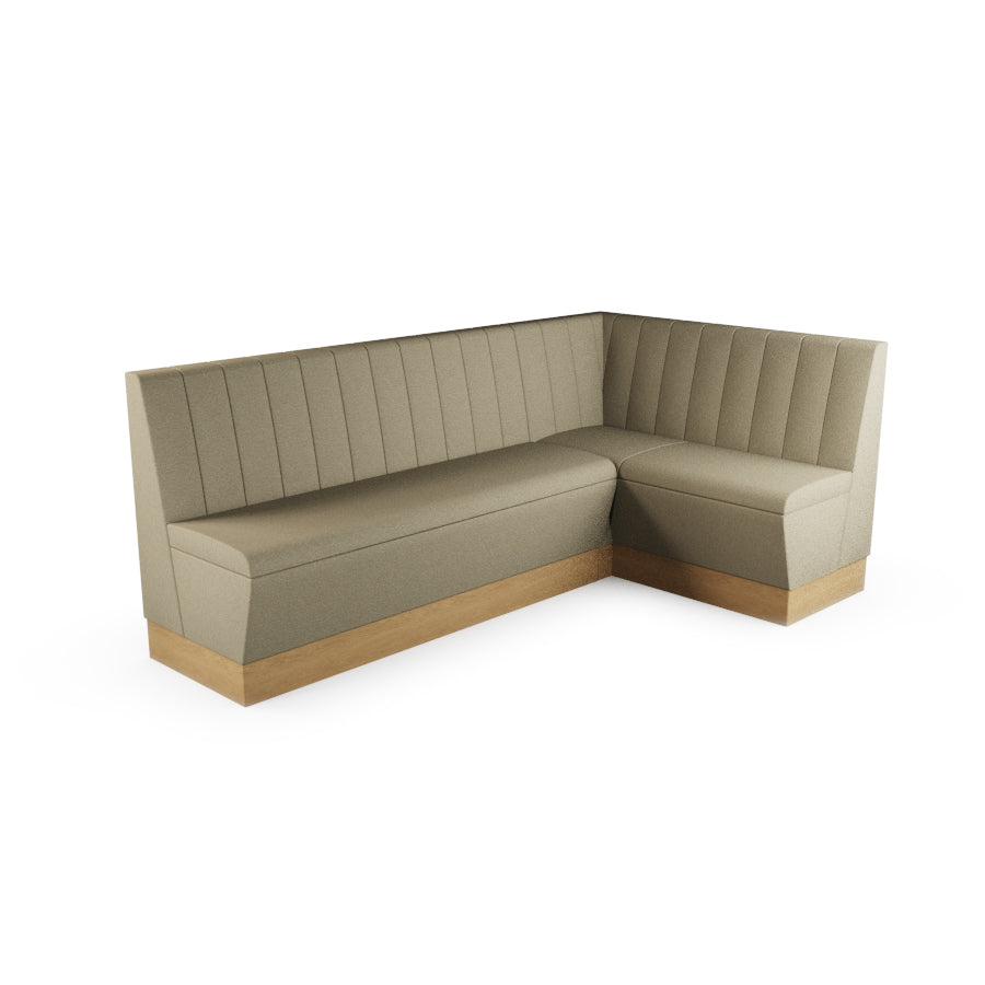 Large Corner Booth Set - Fluted Back