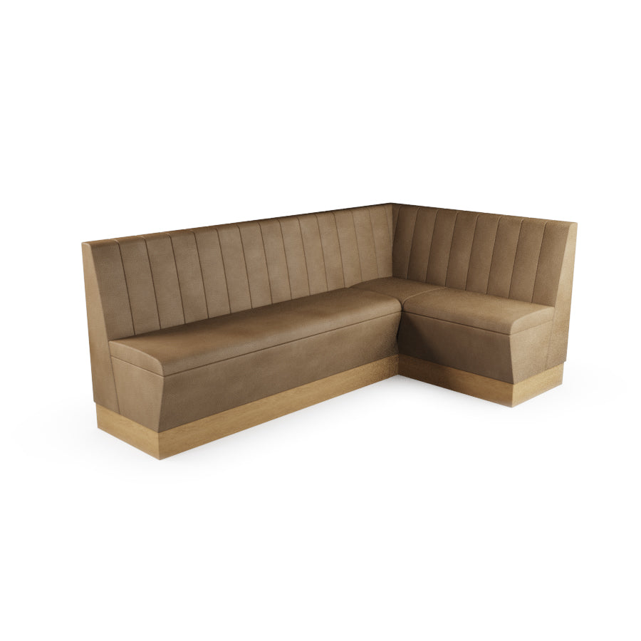 Large Corner Booth Set - Fluted Back