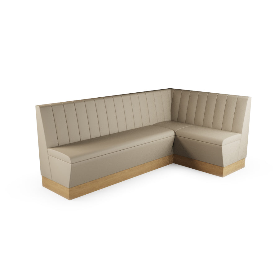 Large Corner Booth Set - Fluted Back