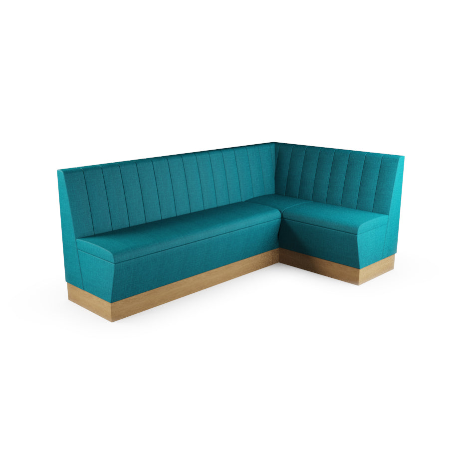 Large Corner Booth Set - Fluted Back