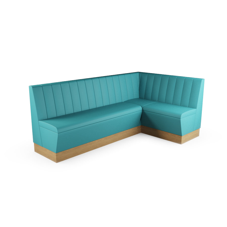 Large Corner Booth Set - Fluted Back