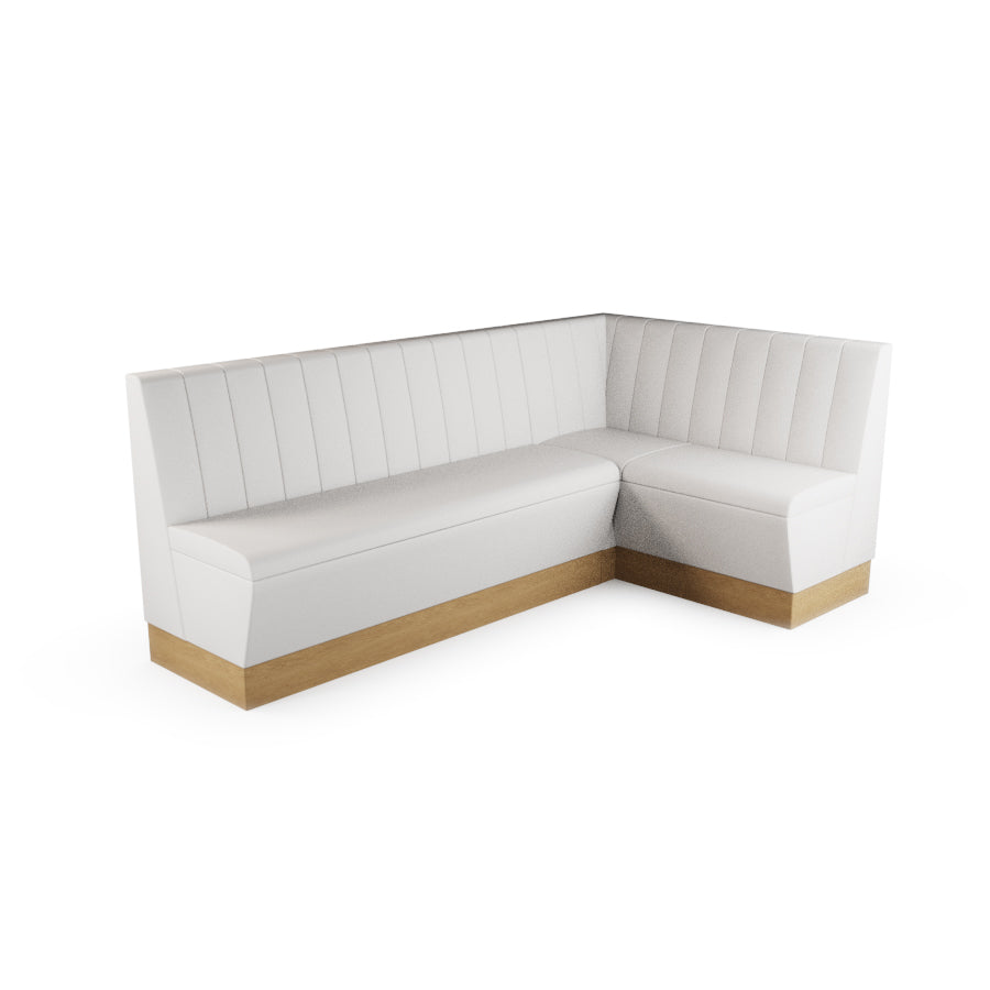 Large Corner Booth Set - Fluted Back