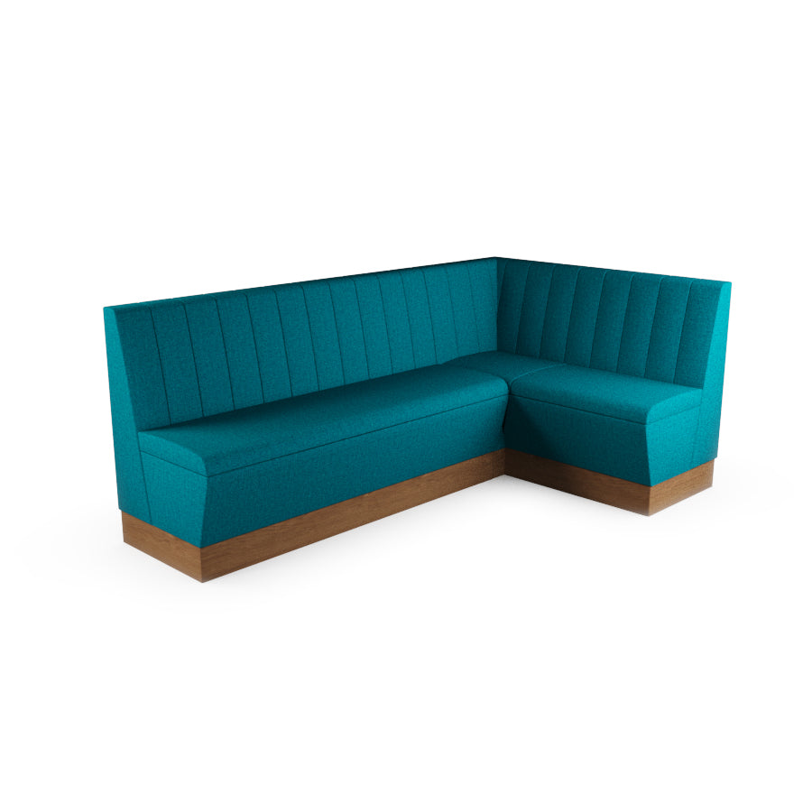 Large Corner Booth Set - Fluted Back