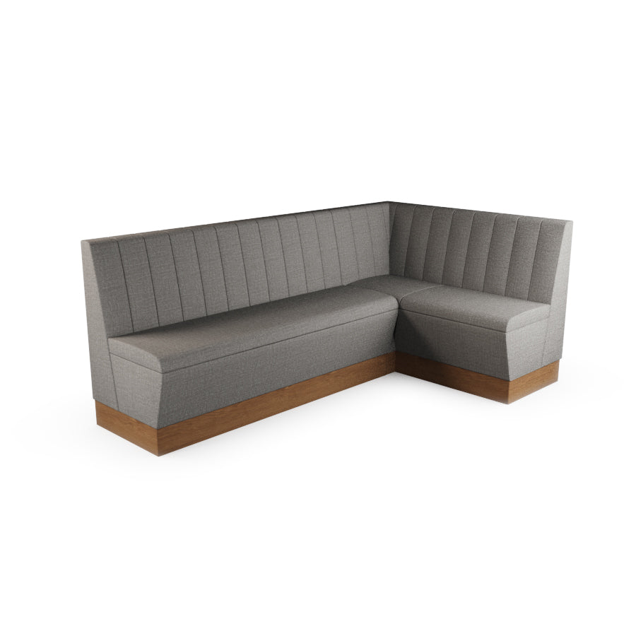 Large Corner Booth Set - Fluted Back