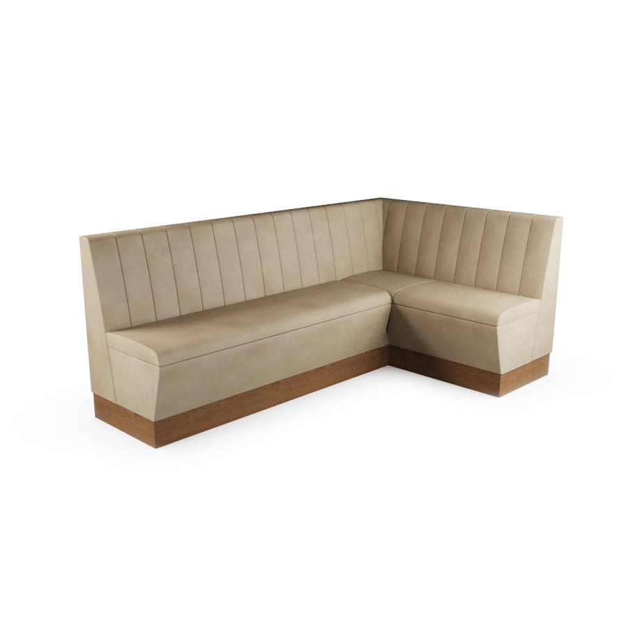 Large Corner Booth Set - Fluted Back