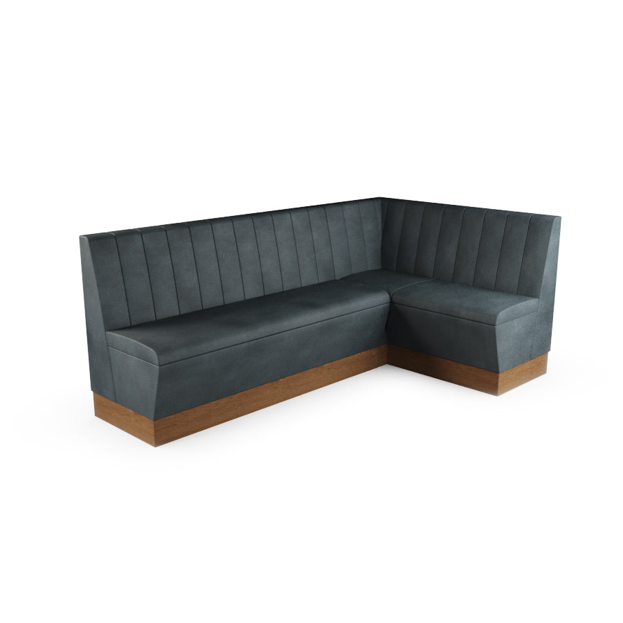 Large Corner Booth Set - Fluted Back