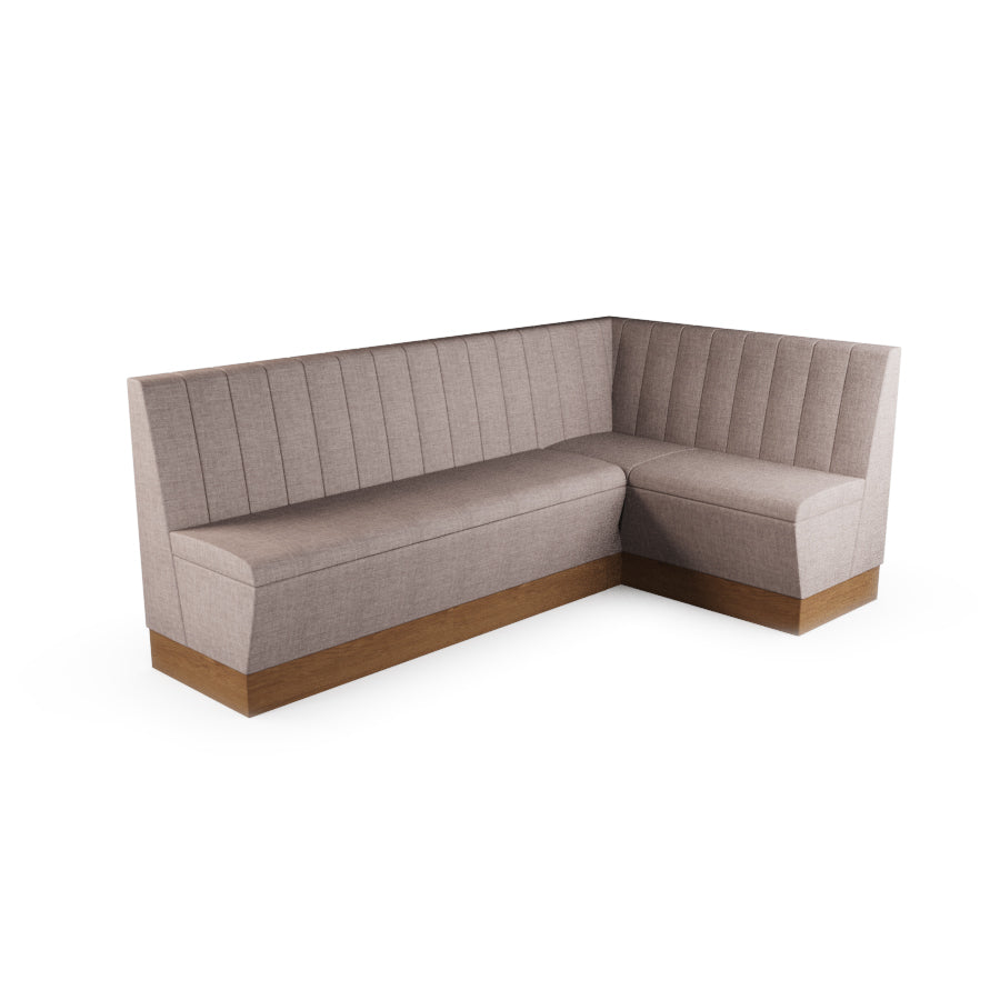 Large Corner Booth Set - Fluted Back