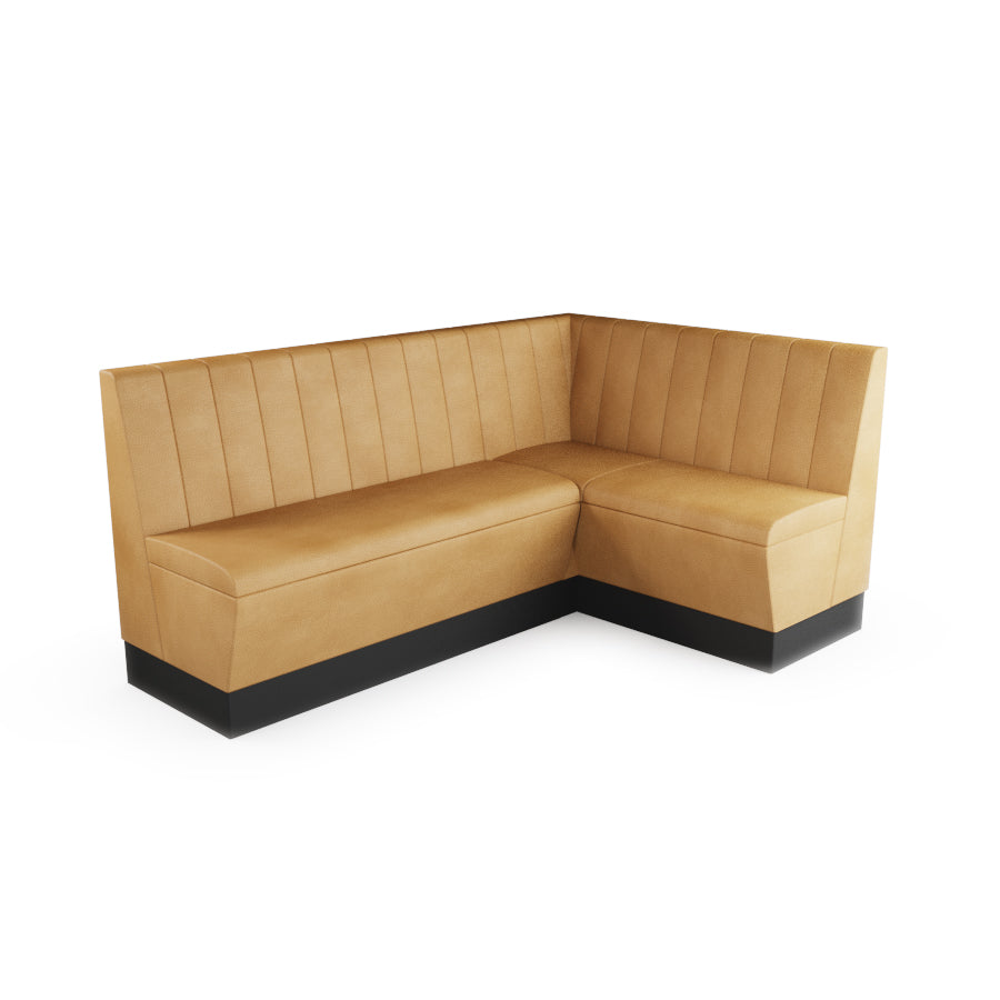 Medium Corner Booth Set - Fluted Back