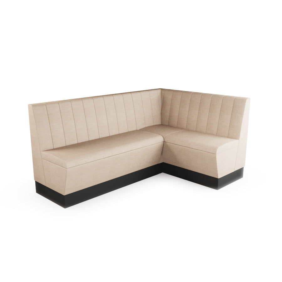 Medium Corner Booth Set - Fluted Back