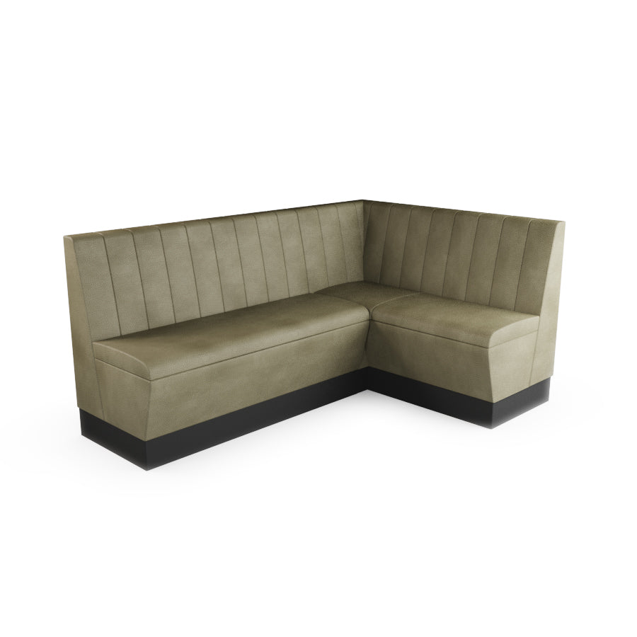 Medium Corner Booth Set - Fluted Back