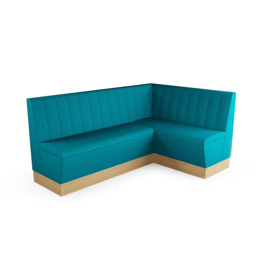 Medium Corner Booth Set - Fluted Back