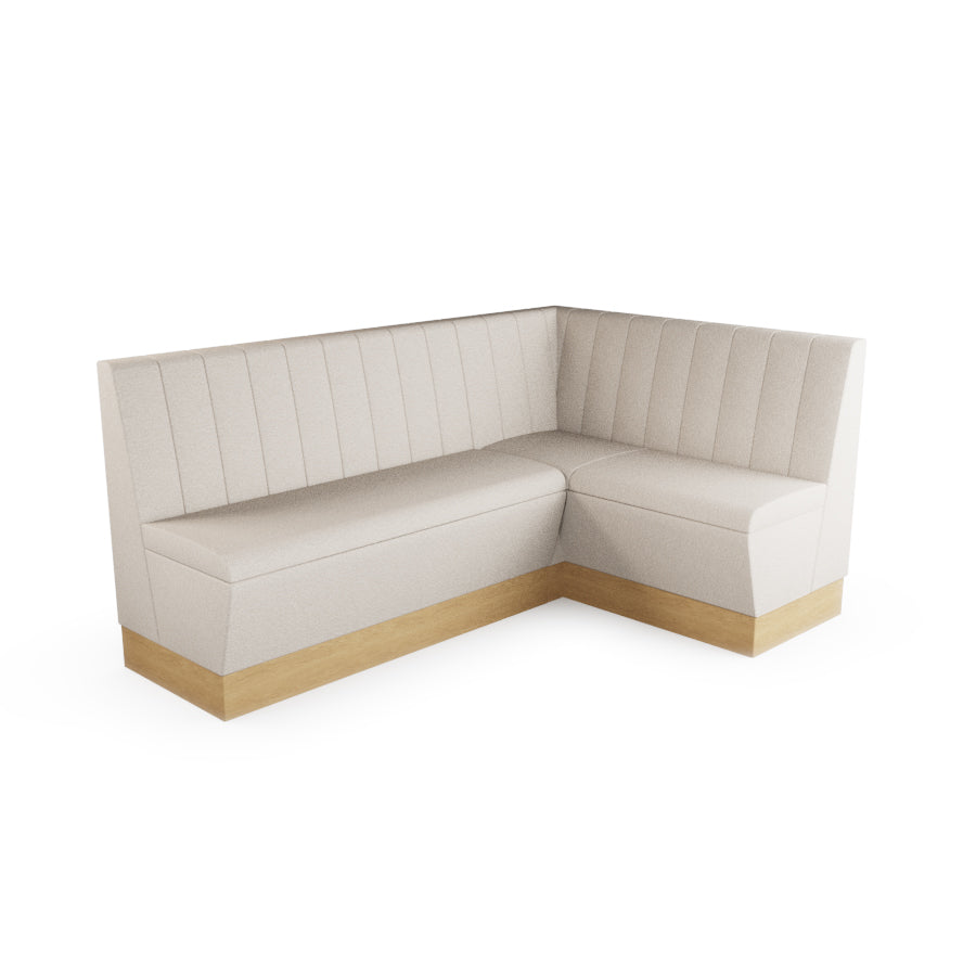 Medium Corner Booth Set - Fluted Back