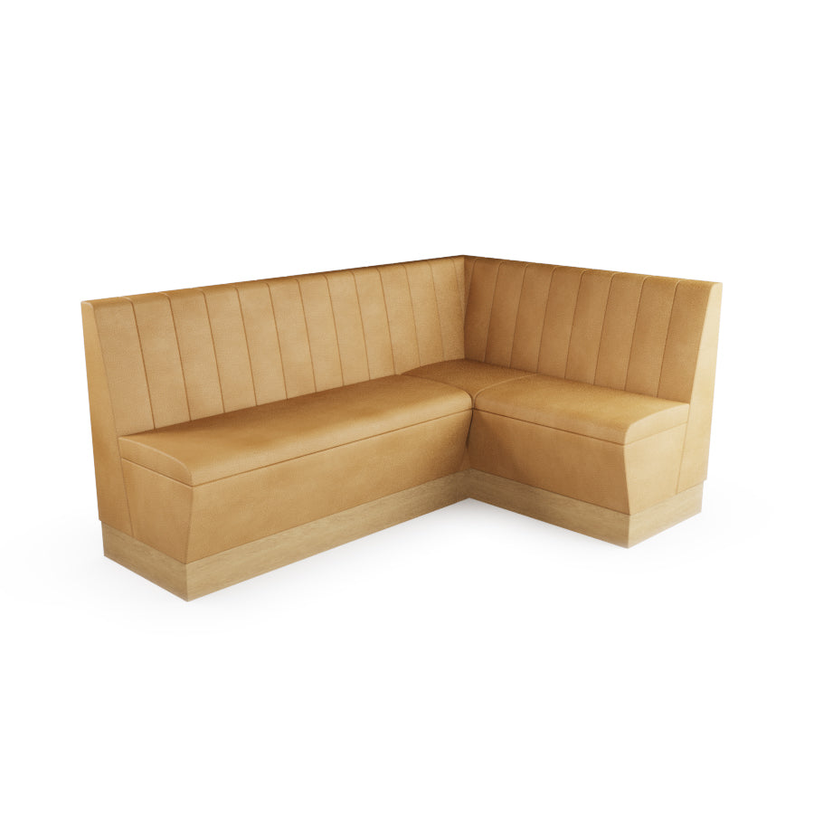 Medium Corner Booth Set - Fluted Back