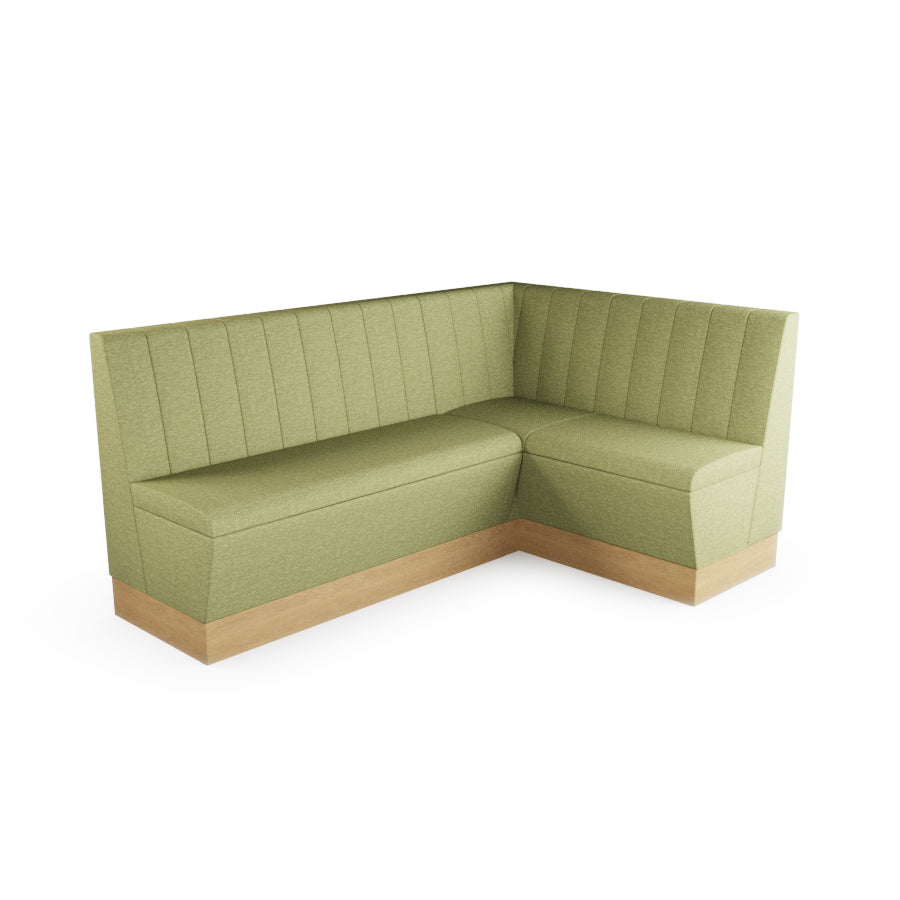 Medium Corner Booth Set - Fluted Back