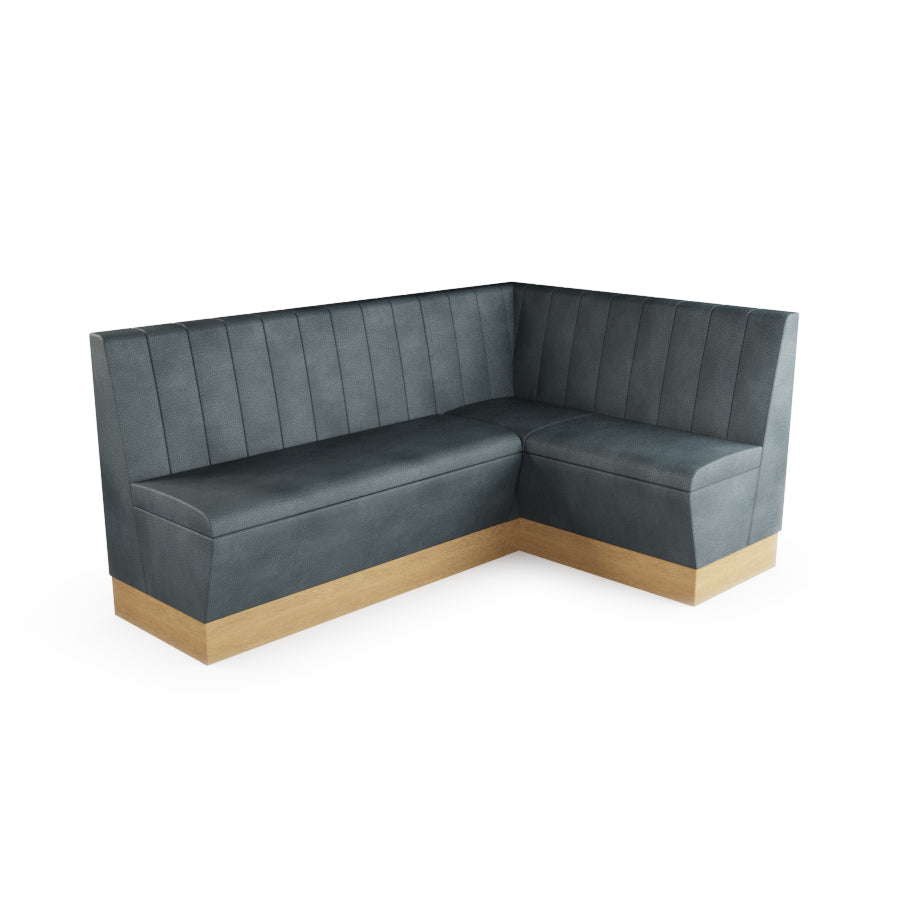 Medium Corner Booth Set - Fluted Back