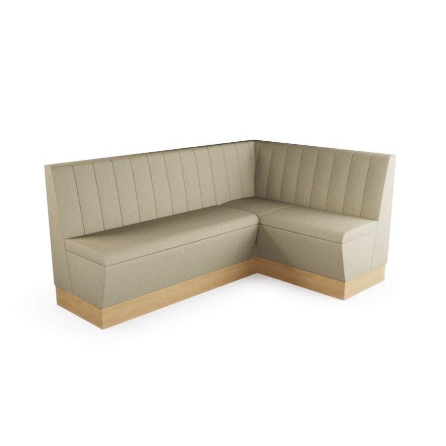 Medium Corner Booth Set - Fluted Back