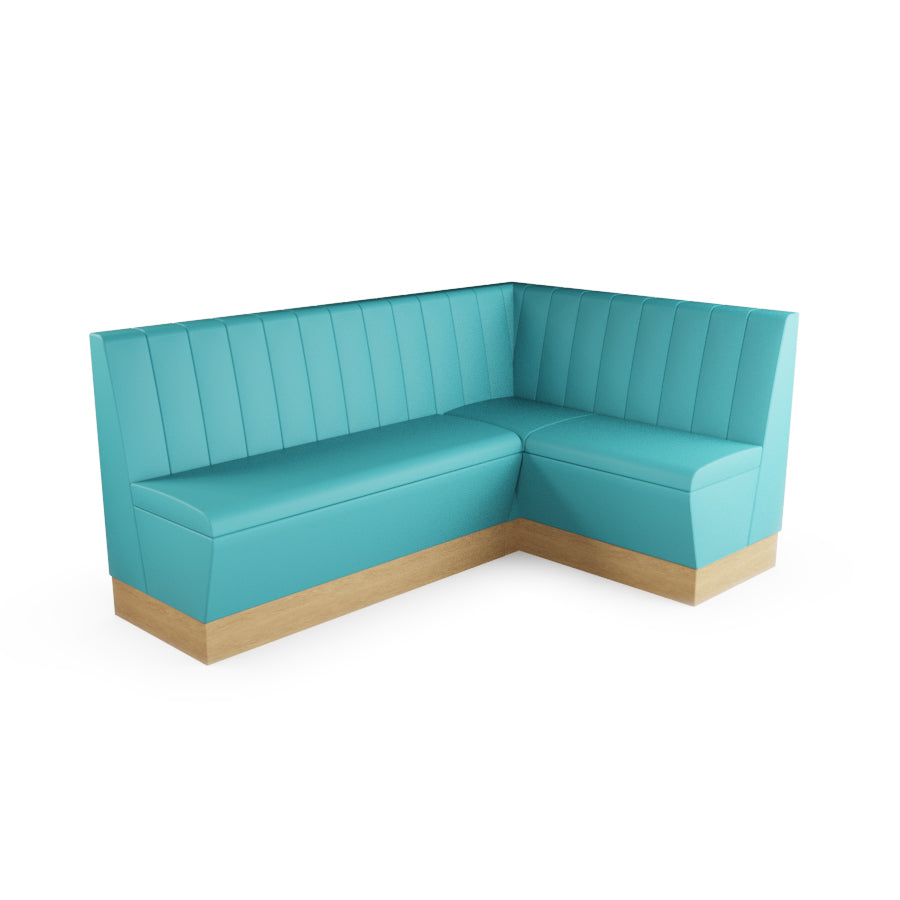 Medium Corner Booth Set - Fluted Back
