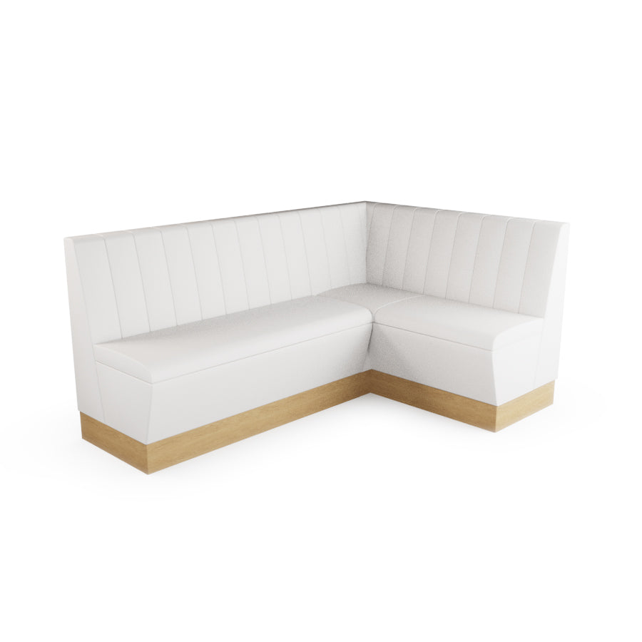 Medium Corner Booth Set - Fluted Back