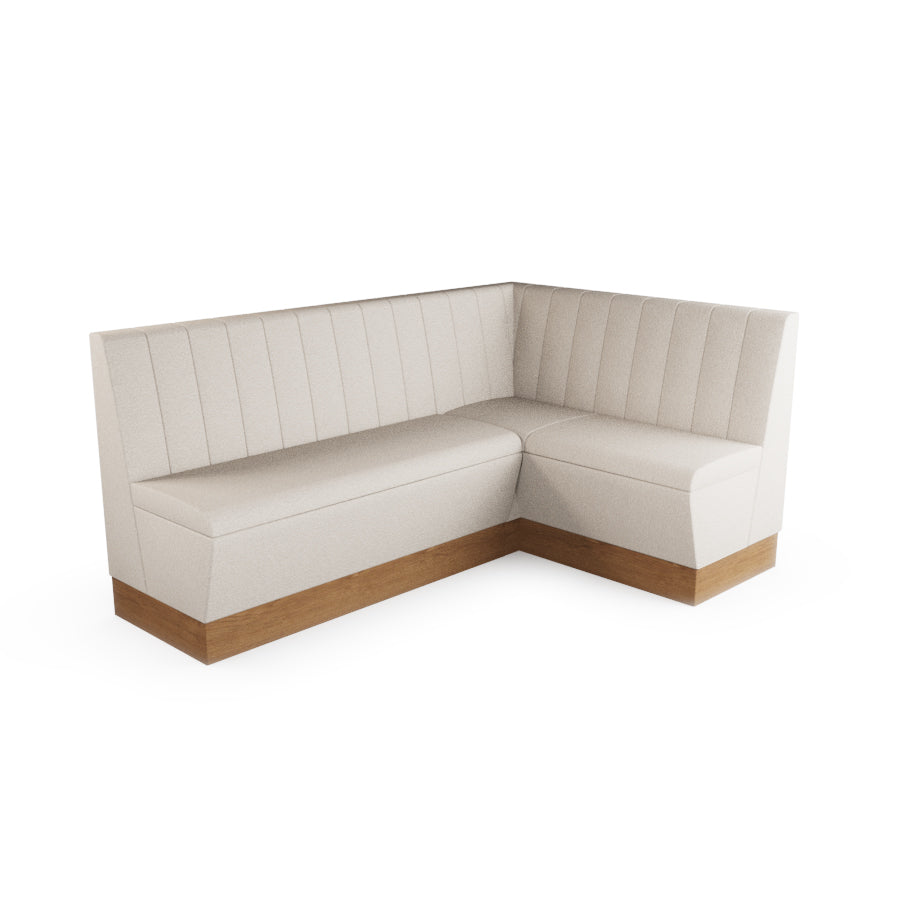 Medium Corner Booth Set - Fluted Back