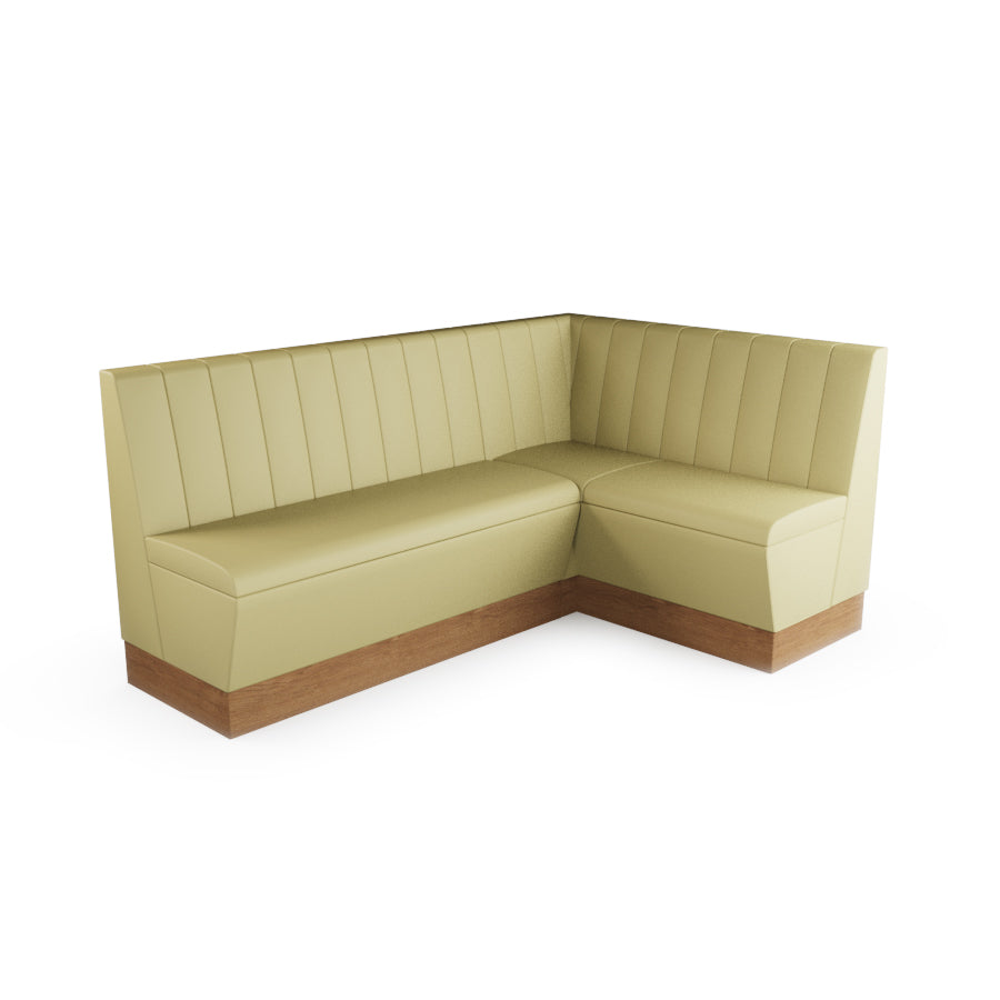 Medium Corner Booth Set - Fluted Back