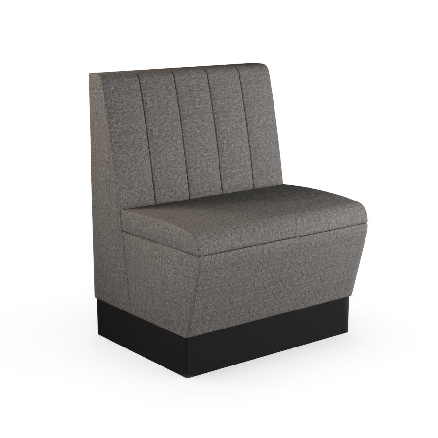 Fluted Straight Booth Seat - 700mm Small Unit