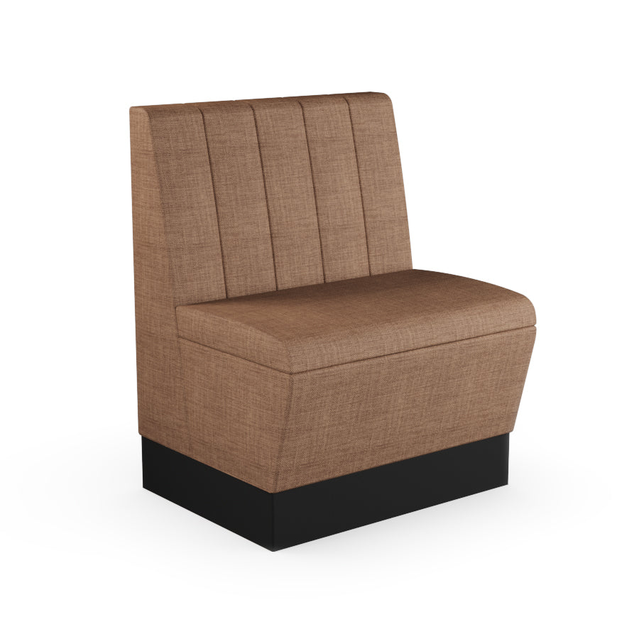 Fluted Straight Booth Seat - 700mm Small Unit