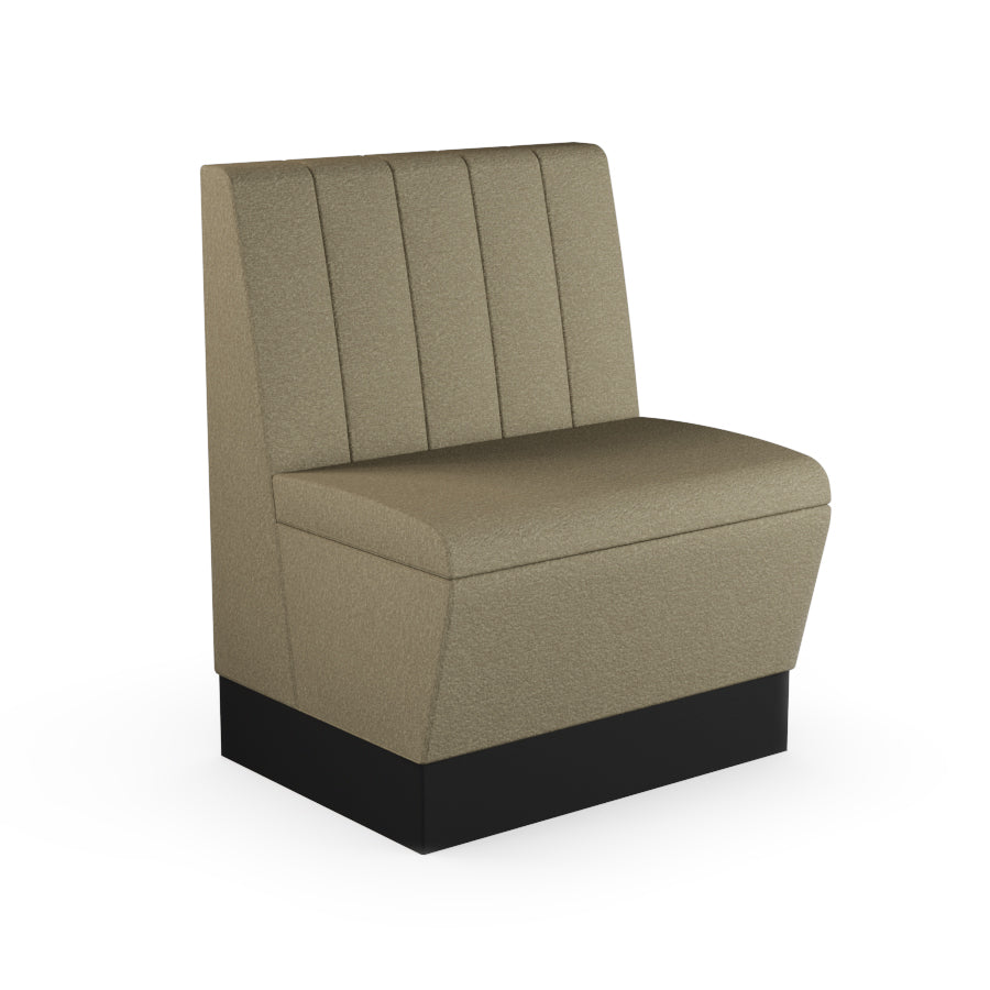 Fluted Straight Booth Seat - 700mm Small Unit