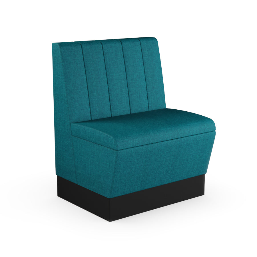 Fluted Straight Booth Seat - 700mm Small Unit