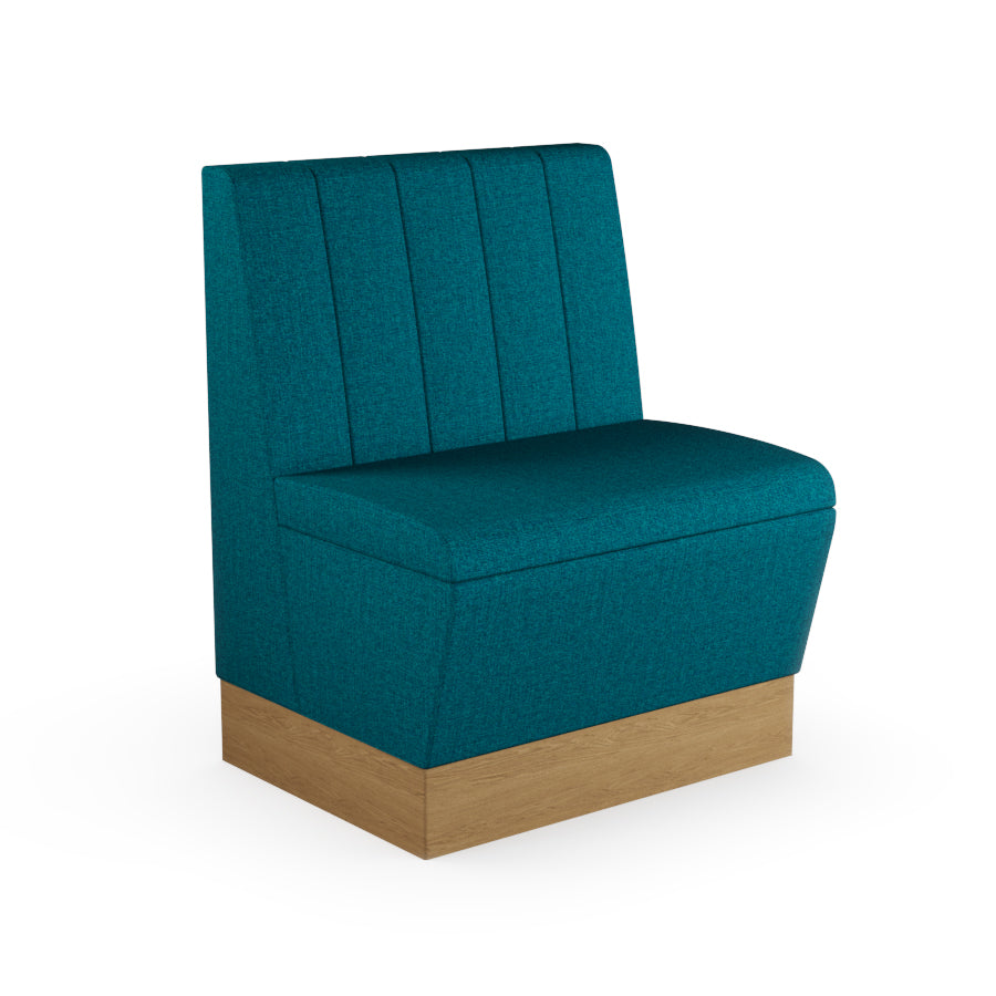 Fluted Straight Booth Seat - 700mm Small Unit