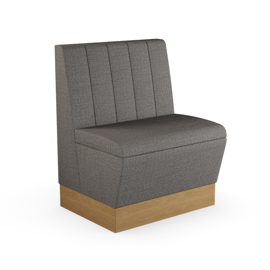 Fluted Straight Booth Seat - 700mm Small Unit
