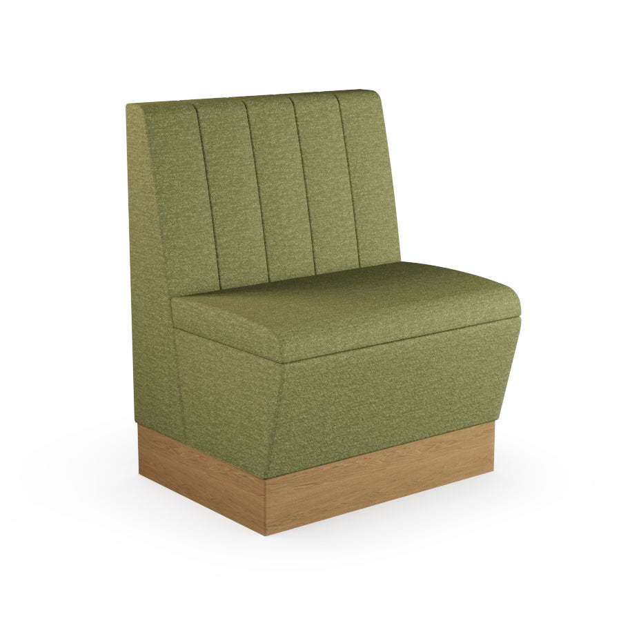Fluted Straight Booth Seat - 700mm Small Unit