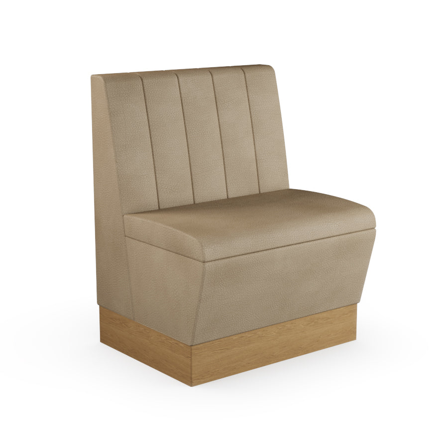 Fluted Straight Booth Seat - 700mm Small Unit