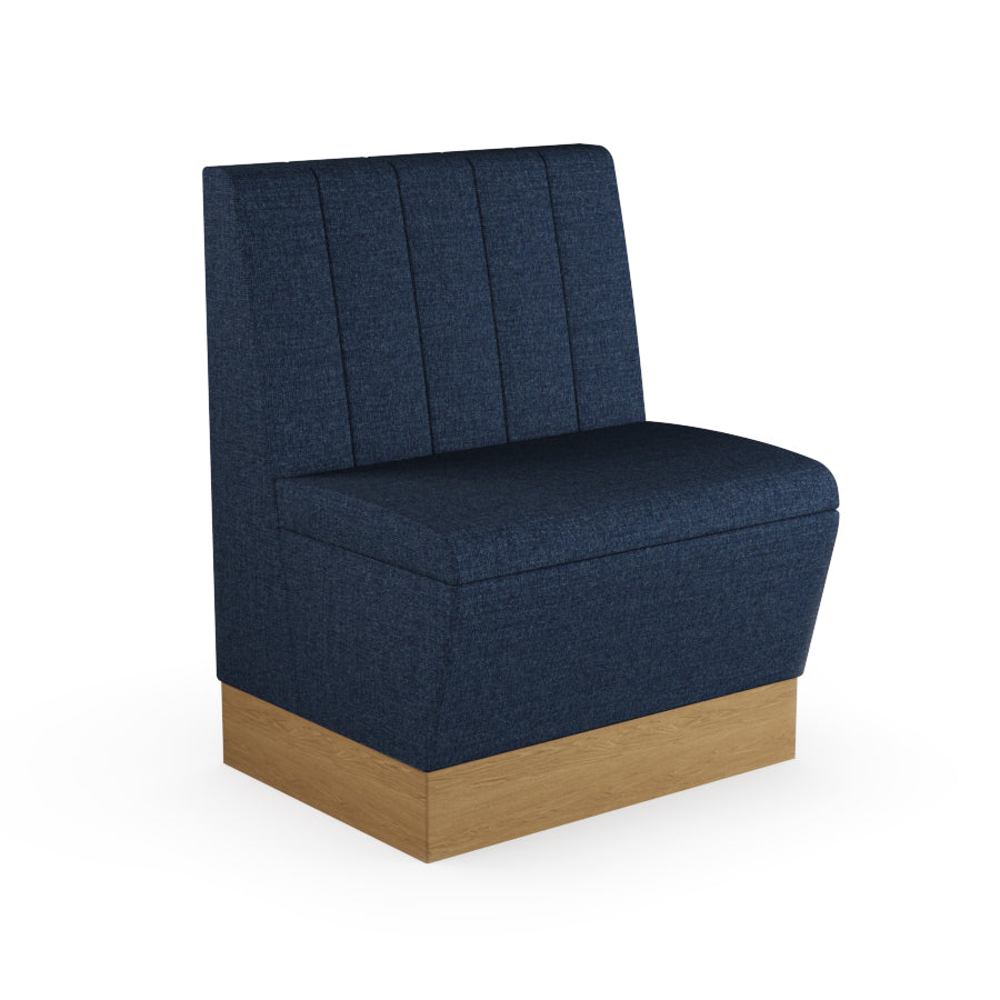 Fluted Straight Booth Seat - 700mm Small Unit
