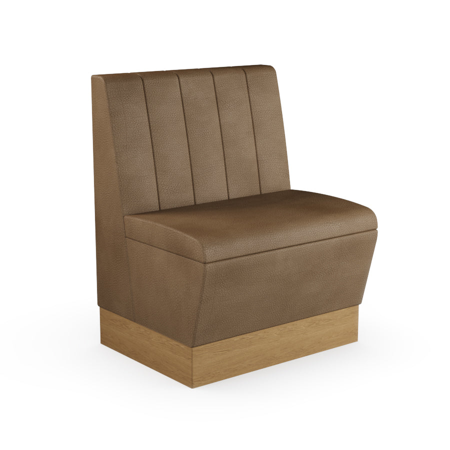 Fluted Straight Booth Seat - 700mm Small Unit