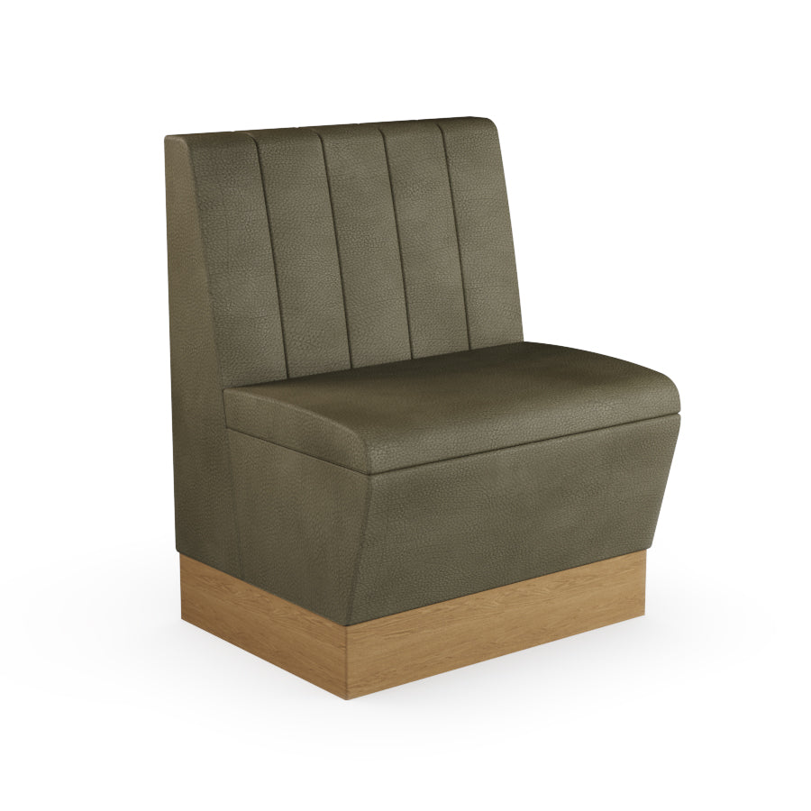 Fluted Straight Booth Seat - 700mm Small Unit
