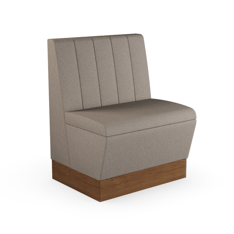 Fluted Straight Booth Seat - 700mm Small Unit