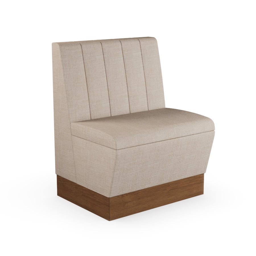 Fluted Straight Booth Seat - 700mm Small Unit