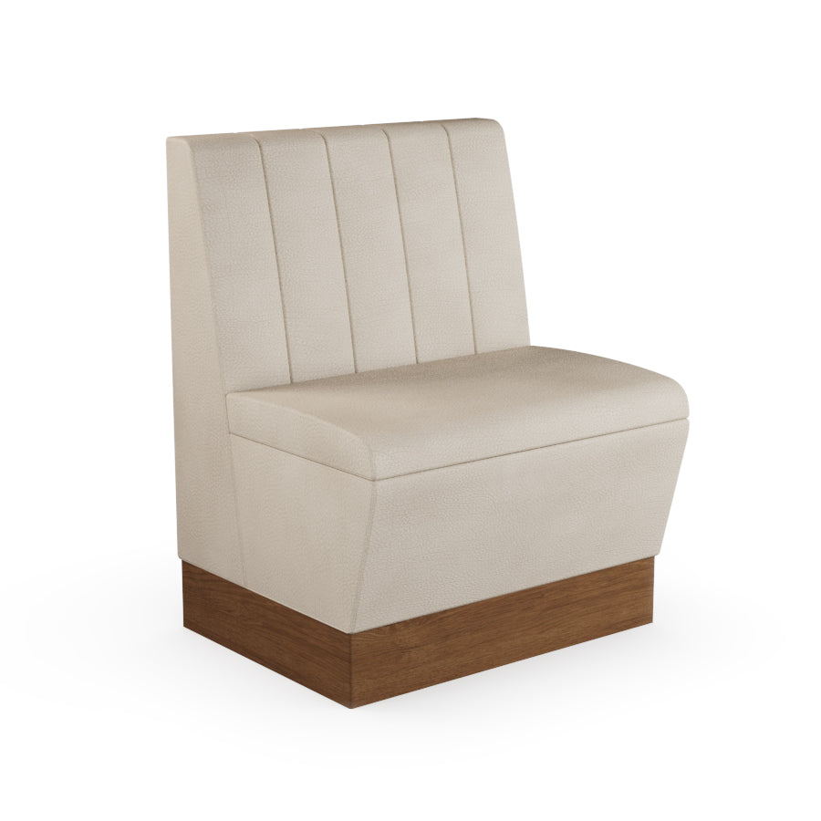 Fluted Straight Booth Seat - 700mm Small Unit
