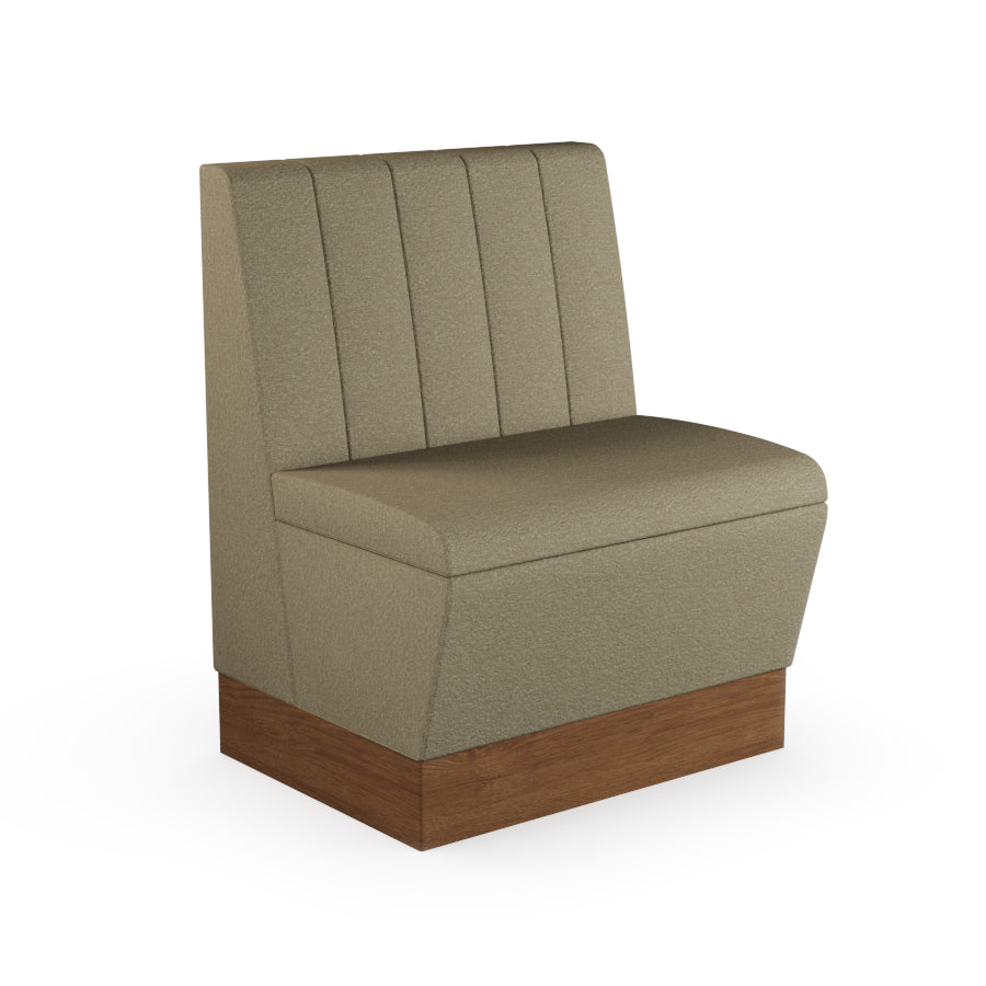 Fluted Straight Booth Seat - 700mm Small Unit