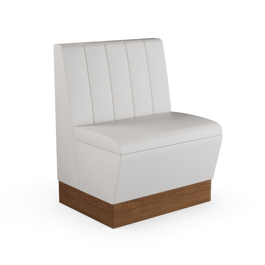 Fluted Straight Booth Seat - 700mm Small Unit
