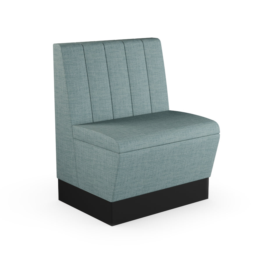Fluted Straight Booth Seat - 700mm Small Unit