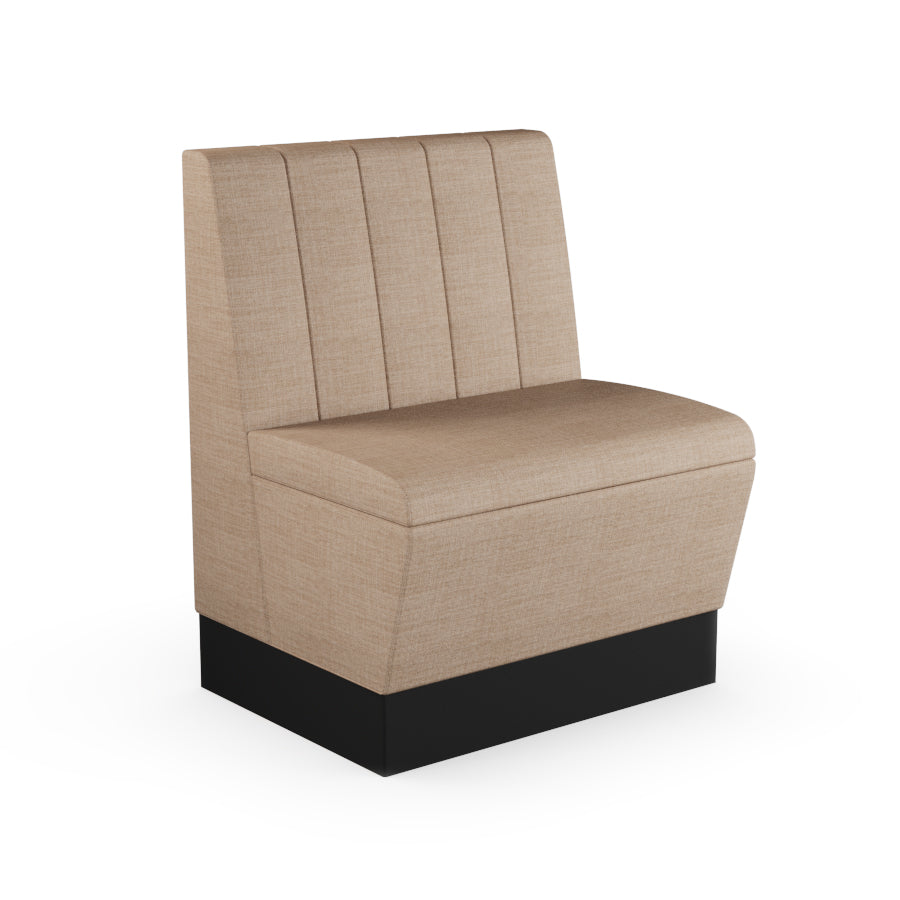 Fluted Straight Booth Seat - 700mm Small Unit